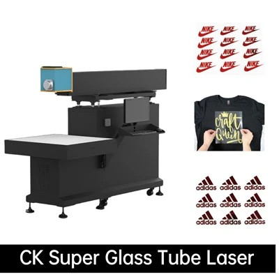 Super glazen buis CO2 lasermarkeringsmachine voor vinylstickers snijden